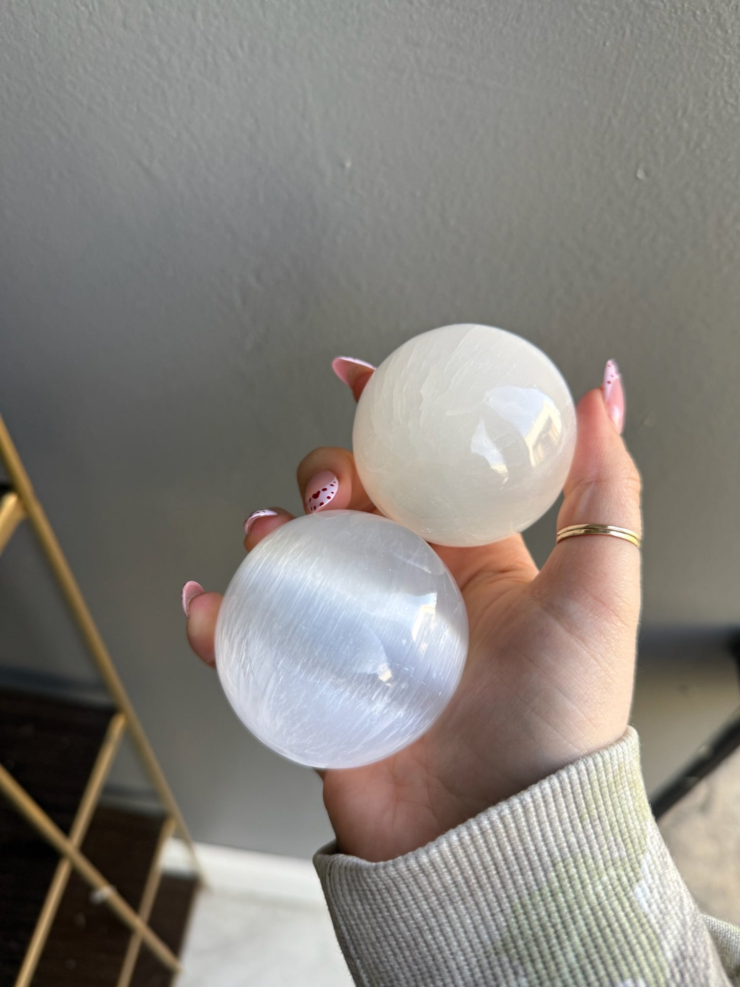 Selenite Sphere – 3-Inch Crystal for Energy Cleansing