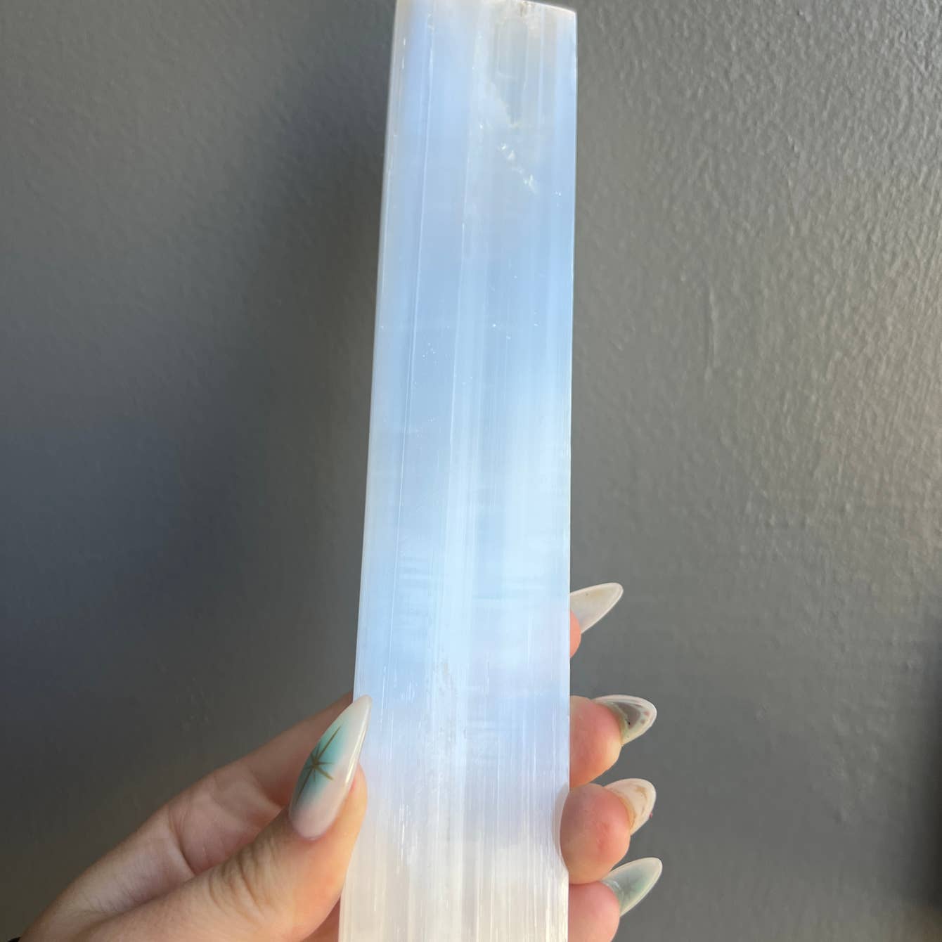 Etched Selenite Butterfly Crystal Charging Bar