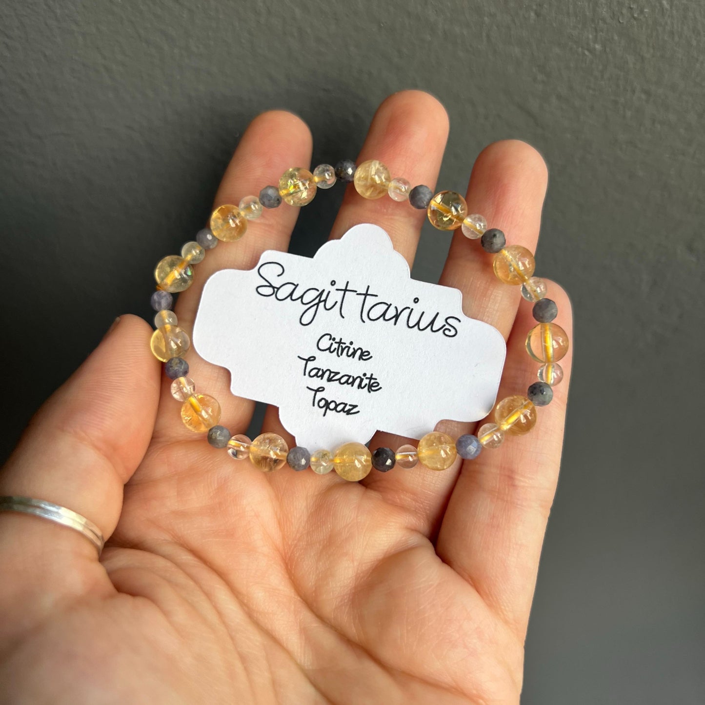 Zodiac Crystal Bracelet with Three Stones